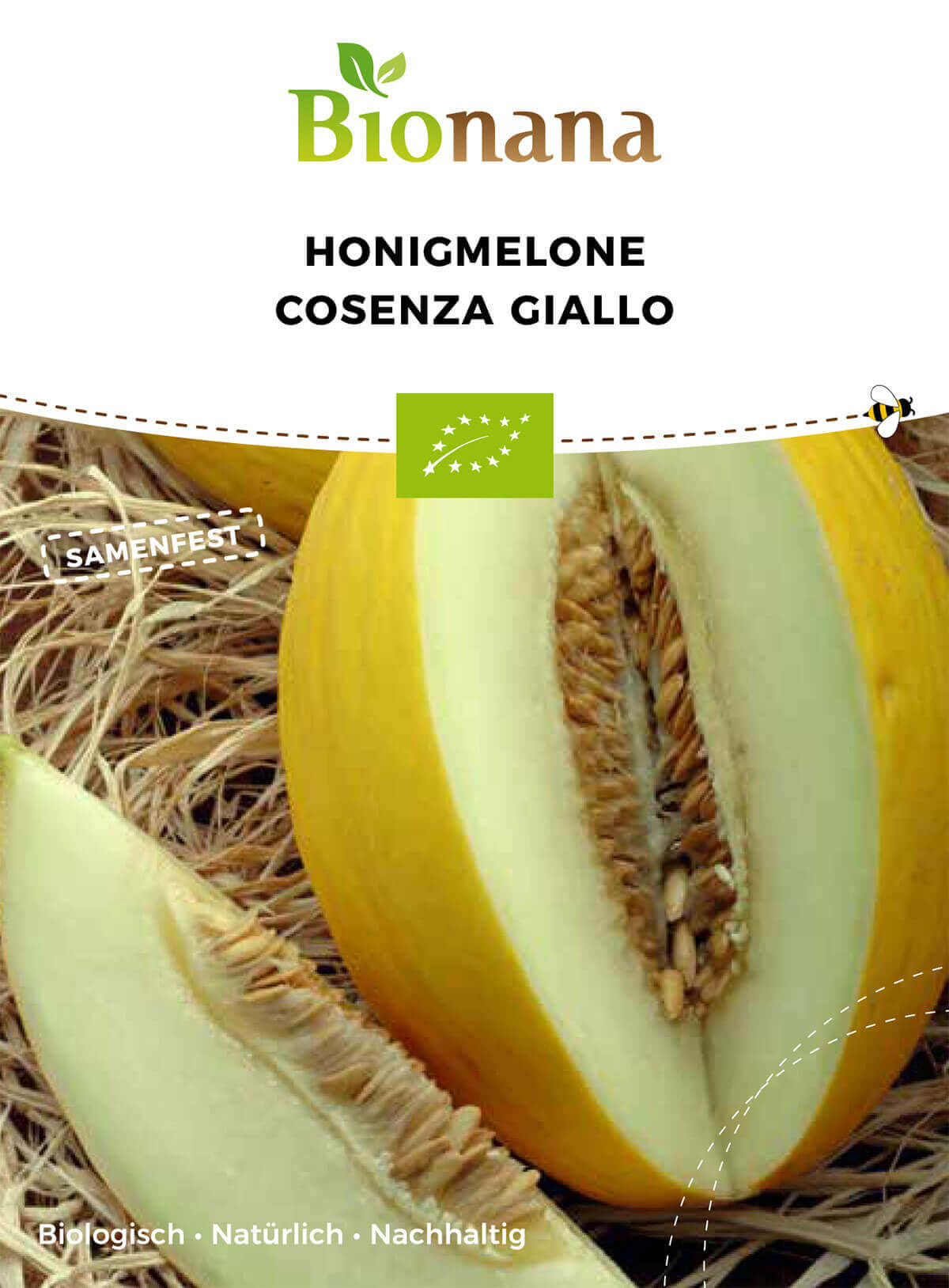 Bio Samen 70 Samen - Bio Honigmelone Piel de Sapo